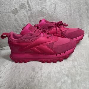 Reebok x Cardi B Womens 8.5 US Classic Leather v2 Pink Athletic Trainers Lace Up